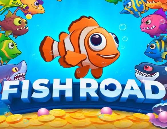 Fish Road slot logo by InOut at Lilibet CasinoFish Road