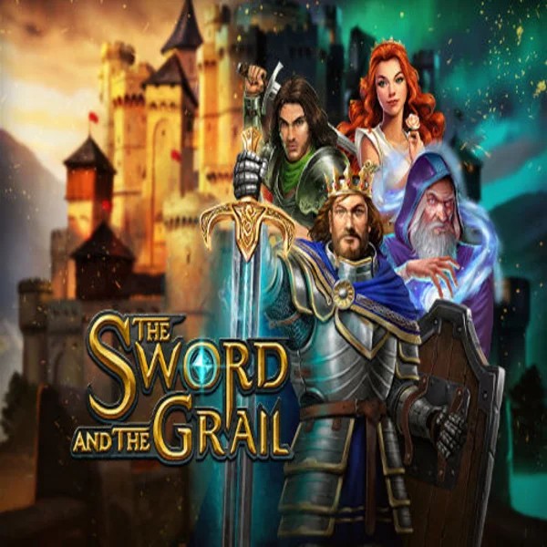 The Sword and the Grail slot logo by Play'n GO at Lilibet Casino